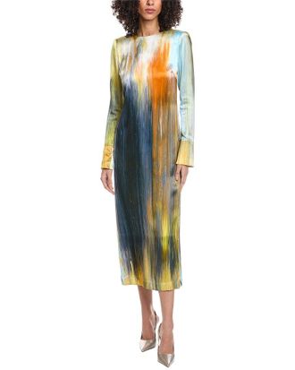 Oscar De La Renta Abstract Maxi Dress
