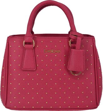 Bebe Sagan Studded Mini Satchel in Dark Pink at Nordstrom Rack
