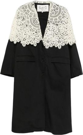 Sea NY Alina Jas - Dames - Mantel - Zwart - S - Katoen - Jassen