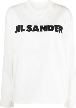 Jil Sander Baumwoll-Sweatshirt mit Logo-Print