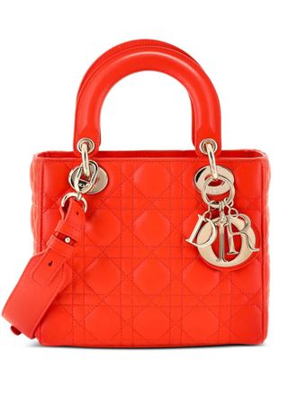 Dior My ABCDior Lady Dior Bag Cannage Quilt Lambskin crossbody bag - Arancione
