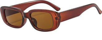 Generic Small Frame Mens Driving Sunglasses Outdoor Womens Vacation Decorative Sun Glasses(Orange)