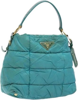 Prada Pre-owned Vintage Nylon Handtas - Dames - Vintage Handtas - Blauw - ONE Size - Nylon - Vintage
