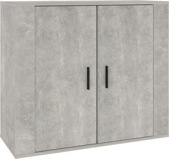 vidaXL Vidaxl - Aparador De Madera Contrachapada Gris Hormig&oacute;n 80x33x70 Cm
