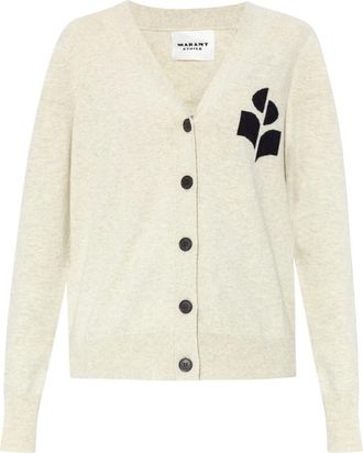 Isabel Marant Truien & Vesten, Dames, Beige, M, Katoen, Karin Cardigan
