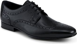 Jones Bootmaker Mens Maxim Smart Leather Brogues - Black - Size UK 12