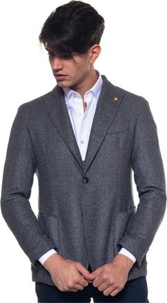 E. Marinella Blazer 2 bottoni sfoderato e decostruito Capri Grigio E. Marinella Uomo