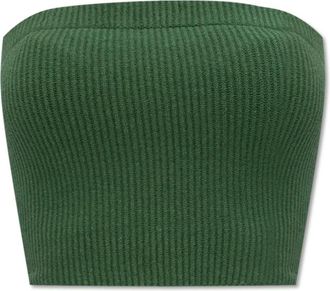 By Malene Birger Giovania top - Dames - Tops zonder mouwen - Groen - XS - Tops