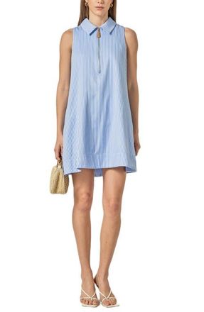 English Factory Stripe A-Line Minidress in Powder Blue at Nordstrom, Size X-Small