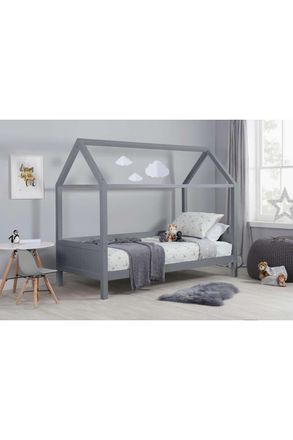 Birlea Home Bed Childrens Wooden Bed Frame in Grey | Size: Single