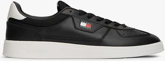 Tommy Hilfiger Mens Tommy Jeans Leather Mix Skater Sneaker - Black - US 11.5 / EU 45