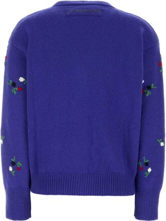 Marni Womens Blue Wool Blend Cardigan Bluette Maglieria Sweater