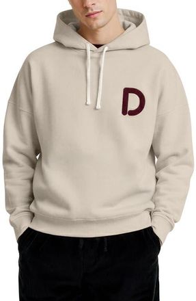D.RT Lock Oversize Cotton Hoodie in Cream at Nordstrom, Size Xx-Large