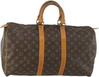 Louis Vuitton Pre-owned Weekend Bags, female, Brown, Size: ONE SIZE Pre-owned Canvas Weekend Bag