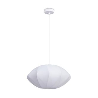 Paco Home Paco Home - L&aacute;mpara Colgante Luminaria De Suspensi&oacute;n Sal&oacute;n Dormitorio Comedor Moderna Nylon E27 Blanco, L&aacute;mpara Colgante - Tipo 2