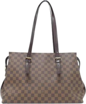 Louis Vuitton Pre-owned Tote Bags, female, Brown, Size: ONE SIZE Pre-owned Damier Shoulder Bag