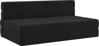 vidaXL Sof&aacute; Cama Plegable Negro 152 X 86,5 X 60 Cm Tela Vidaxl