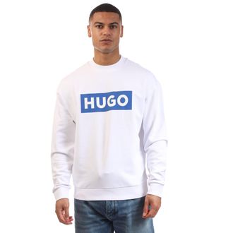 HUGO BOSS Hugo Heren Niero Logo Crew Neck Sweatshirt (Wit)