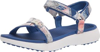 Skechers Womens 600 Golf-Sandalen Ohne Spikes Shoe, Blue Snake Print, 5 UK