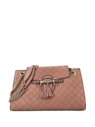 Gucci Emily Chain Flap Guccissima Leather Large shoulder bag - Beige