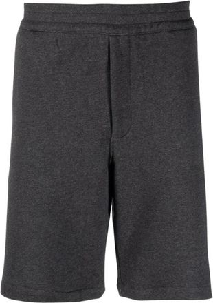 Alexander McQueen Donkergrijze Selvedge Tape Casual Shorts - Dames - Korte Broeken - Grijs - S - Katoen - Korte Broeken