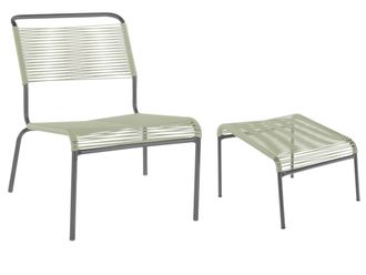 Schubiger M&ouml;bel Spaghetti-Lounger + Hocker S&auml;ntis