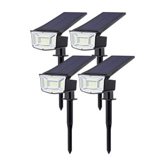 OEM Juego De 4 Focos Solares Led Ajustables 2 En 1, Luces Con Estaca Para El Suelo Y Apliques De Pared Exteriores Impermeables, Ideales Para Bodas, Fiesta