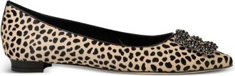 Manolo Blahnik Hangisi verfraaide ballerinas - Beige