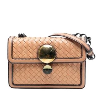 Bottega Veneta Pre-owned Cross Body Bags, female, Brown, Size: ONE SIZE Pre-owned Leather Shoulder Bag