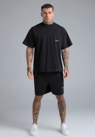 Siksilk Mens Black T-Shirt and Shorts Set XXL