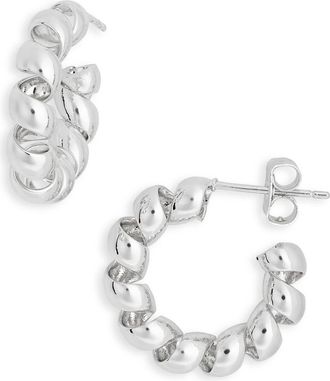 Nordstrom Rack Demi Fine Twisted Hoop Earrings in Silver at Nordstrom Rack