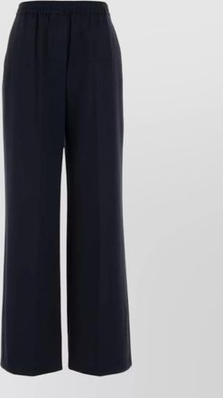 Max Mara wool mallo trousers wide leg back pockets
