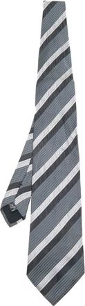 HUGO BOSS Boss By Hugo Boss Grey Striped Silk Jacquard Tie