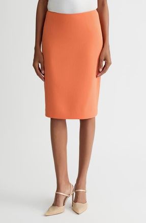 Kasper Zip Pencil Skirt in Mandarin at Nordstrom, Size 12