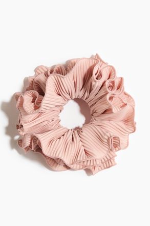 H&M Scrunchie aus Plisseestoff - Pink