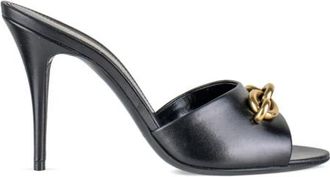 Saint Laurent Le Maillon Mules - Dames - Muiltjes - Zwart - 36 EU - Leer - Schoenen