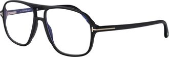 Tom Ford FT5737-B Black Acetate Optical Eyeglasses - Black