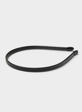 Simons Womens Faux-leather thin headband