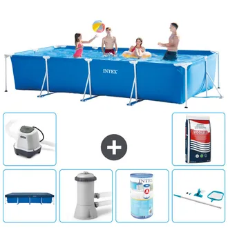 Intex Piscina Con Estructura Rectangular - 450x220x84 Cm - 7-piezas S30266