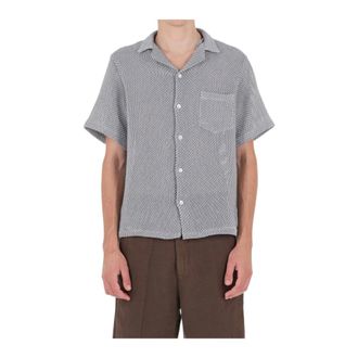 Portuguese Flannel Camicia Agora tramata collo bowling - male - Portuguese Flannel - Short Sleeve Shirts - Multicolor - XL - Shirts