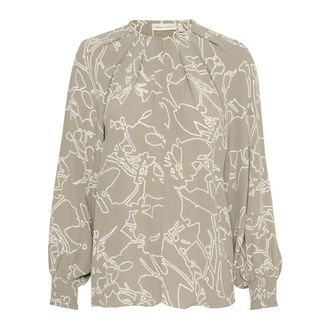 Inwear Blouse met silhouetlijnen en pofmouwen - Dames - Blouses - Veelkleurig - 2XL - Overhemden