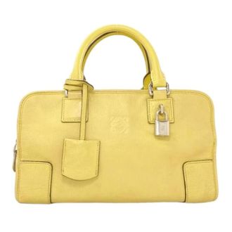 Loewe Pre-owned Handbag - Dames - Pre-owned - Geel - Maat: ONE Size Leer