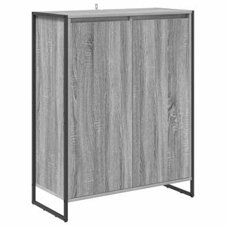 vidaXL Armario Para Zapatos Con Puerta Gris Sonoma 79 X 36 X 100 Cm Vidaxl