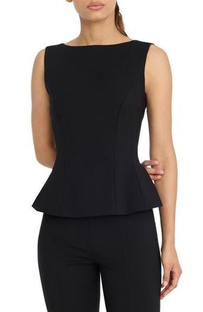 Good American Soft Stretch Sleeveless Ponte Top in Black001 at Nordstrom, Size 5X-Large