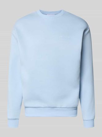 Review Sweatshirt mit Rundhalsausschnitt und Logo in Hellblau, Gr&ouml;&szlig;e XXL