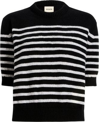 Khaite Davin striped sweater - Black