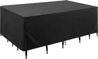 OEM Housse Table Jardin Rectangulaire - Oxford 420d - &Eacute;tanche Anti-uv Coupe-vent - Pour Meubles Ext&eacute;rieur - 180x120x74 Cm - 1 Pi&egrave;ce