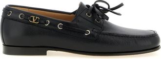 Valentino Garavani Black Leather Loafers