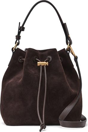Reiss Esther Leather Bucket Bag in Chocolate at Nordstrom