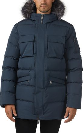 Pajar Mens Hamilton Channel Quilted Fixed Hood Parka